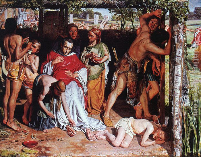 A Converted British Family Sheltering a Christian Missionary from the Persecution of the Druids painting - William Holman Hunt A Converted British Family Sheltering a Christian Missionary from the Persecution of the Druids art painting